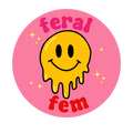 Pink Feral Fem 2" Sticker