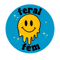 Blue Feral Fem Sticker