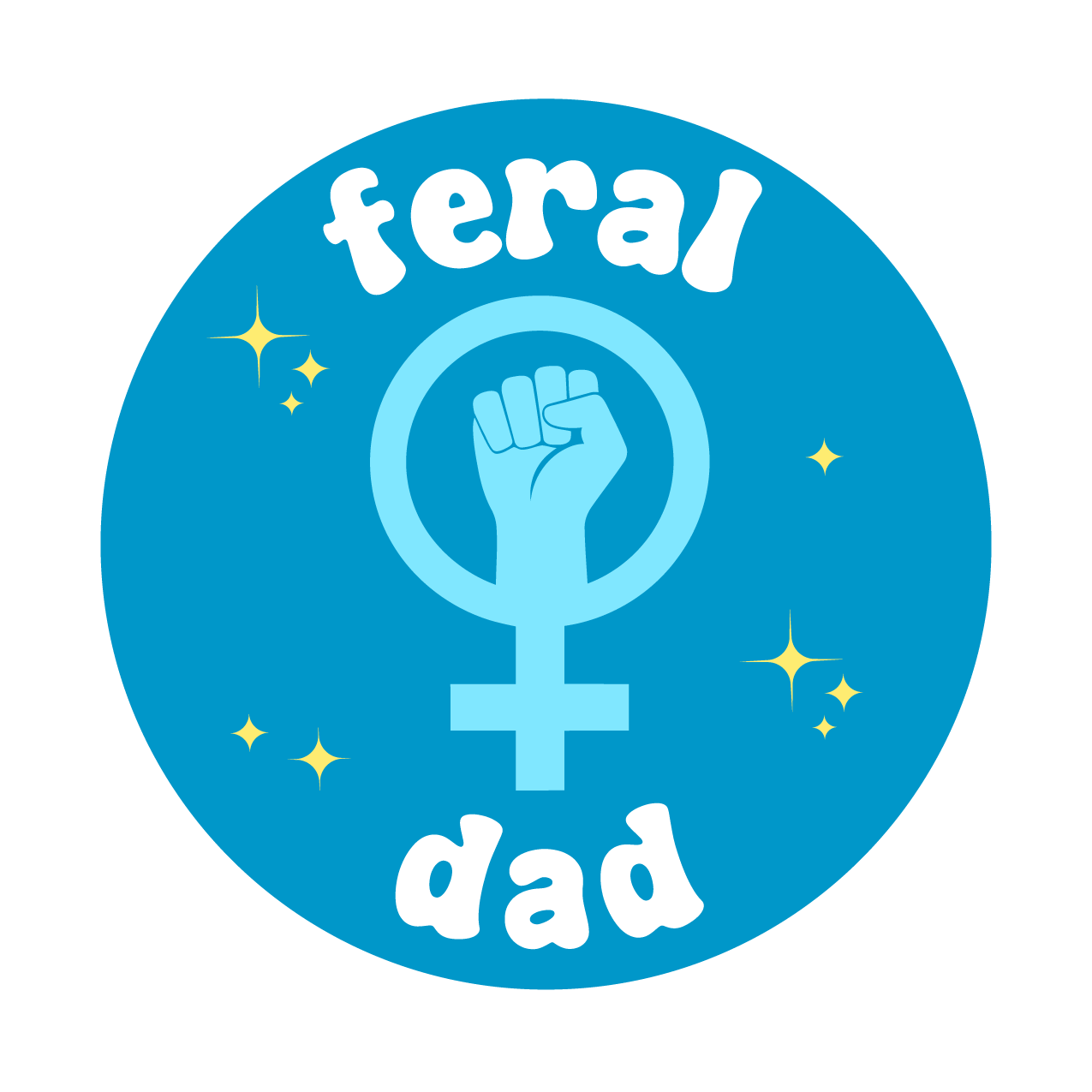 Feral Dad Sticker