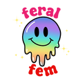 Rainbow Feral Fem Sticker